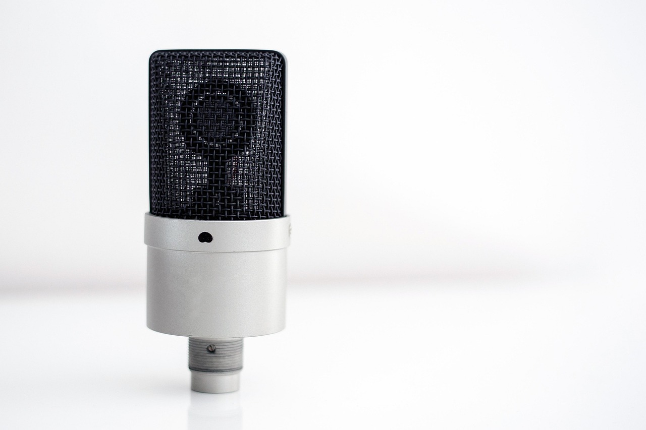 Broadcast microphone in the Tonehaus studio